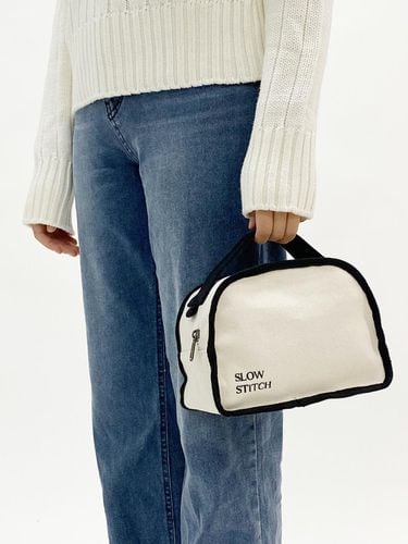 Frame Cube Handbag (beige&black) - slowstitch - Modalova