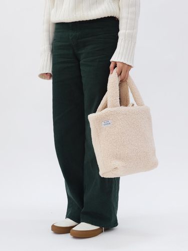 Fur tote bag (beige) - slowstitch - Modalova