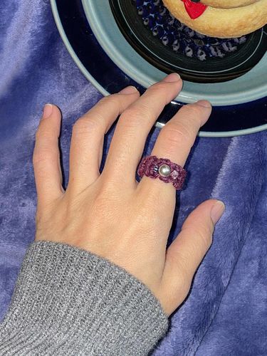 Gem with knitted ring (Purple) - MERRYMOTIVE - Modalova