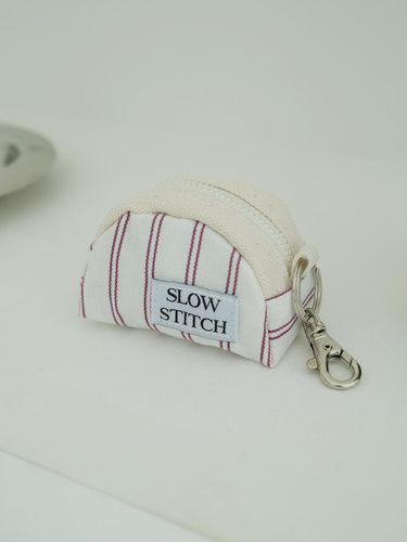 Keyring Pouch (stripe red) - slowstitch - Modalova