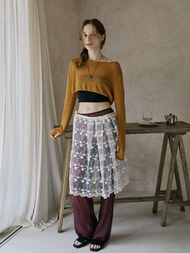 Sheer floral layered wrap skirt - MERRYMOTIVE - Modalova