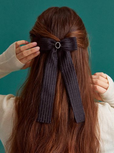 Black jacquard ribbon hairpin - MERRYMOTIVE - Modalova