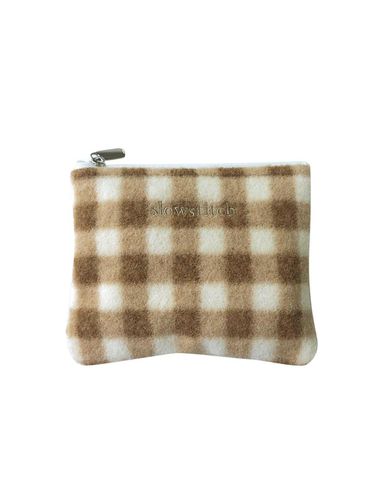 Brown check pouch - slowstitch - Modalova