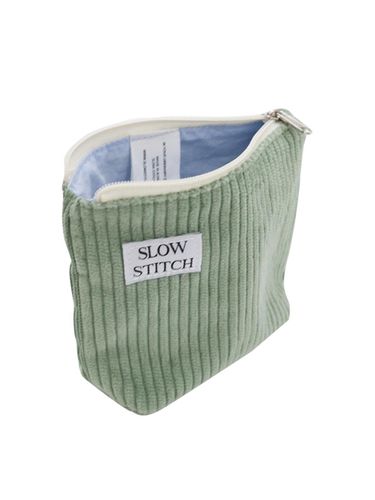 Corduroy Pouch (Light green) - slowstitch - Modalova