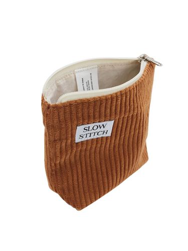 Corduroy Pouch (Brown) - slowstitch - Modalova