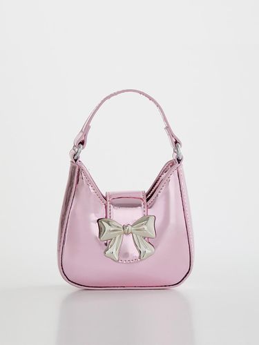 GLOSSY RIBBON MINI BAG _ PINK - bomnal boutique - Modalova