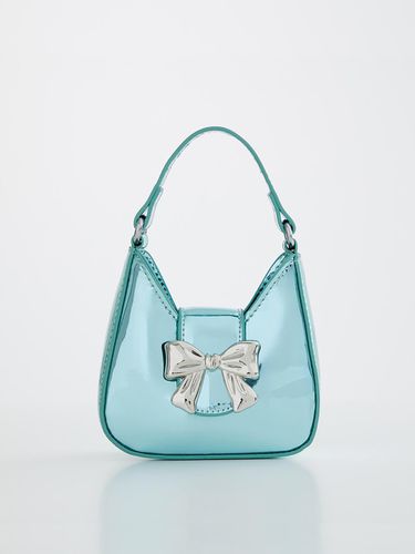 GLOSSY RIBBON MINI BAG_ GREEN - bomnal boutique - Modalova