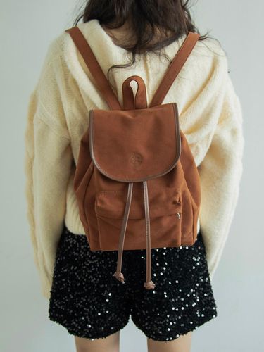 Suede backpack_brown - iroco - Modalova