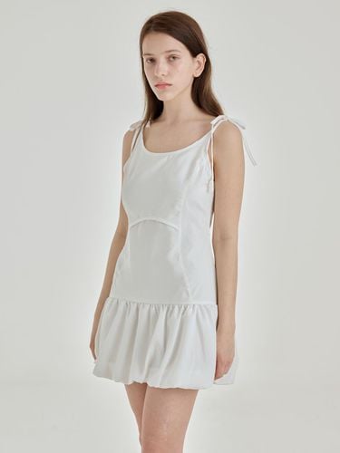 EYELET VOLUME MINI DRESS [WHITE] - salad bowls - Modalova