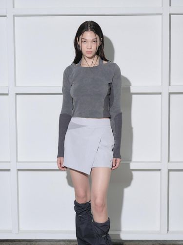 PIGMENT LAYERED LONG SLEEVE [WASHING GREY] - salad bowls - Modalova