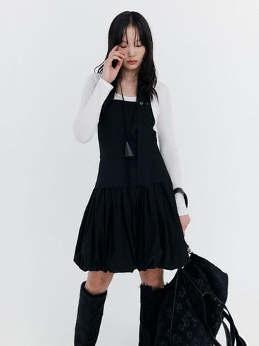 Balloon Layered Dress_Black - WNDERKAMMER - Modalova