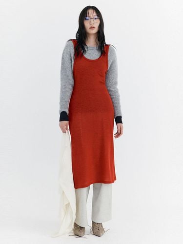 Wool Sleeveless Dress_Red - WNDERKAMMER - Modalova