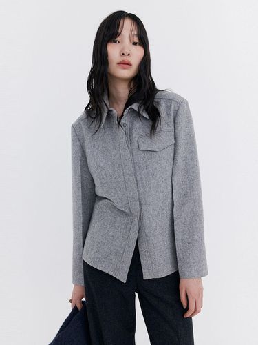 Wool Slim-Line Shirt_Grey - WNDERKAMMER - Modalova