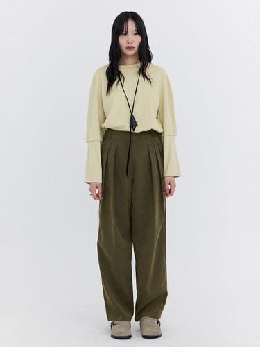 Cupra Wide Pants_Khaki - WNDERKAMMER - Modalova