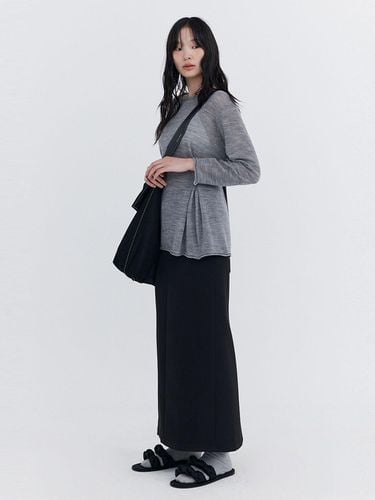 Basic Long Skirt_Black - WNDERKAMMER - Modalova