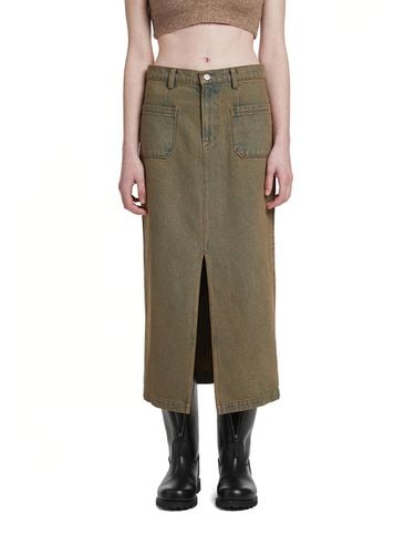 Denim Maxi Skirt_KHAKI - Trunk Project - Modalova