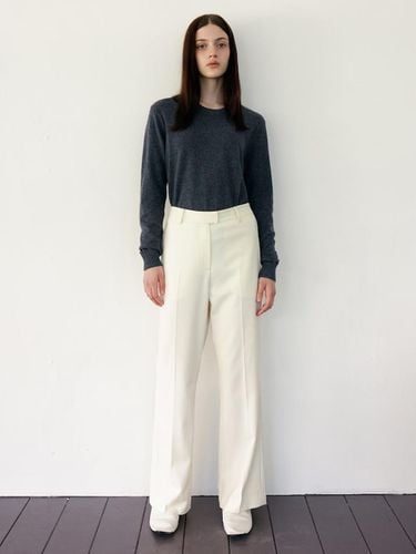 Wool Blended Slim Fit Pants - kotelo - Modalova