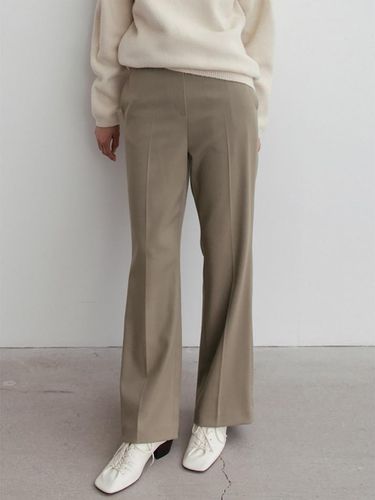 Wool Blended Straight Fit Pants - kotelo - Modalova