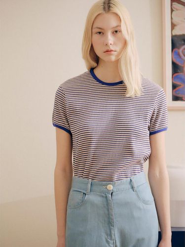 Stripe T-shirt Blue (WE4340T58P) - kotelo - Modalova