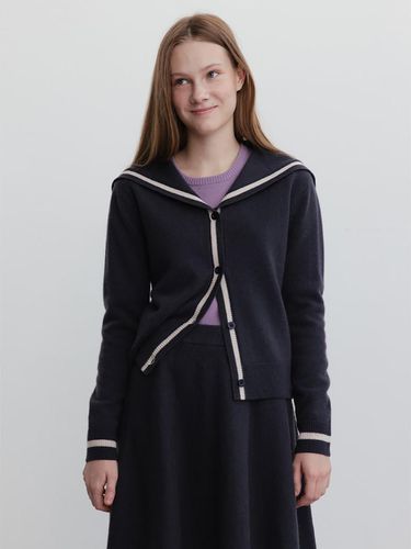 Wool Sailor Collar Cardigan (WE3X5AC714) - kotelo - Modalova