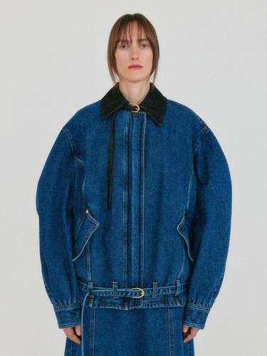 ZAG Denim Bomber Jacket - Blue - EENK - Modalova