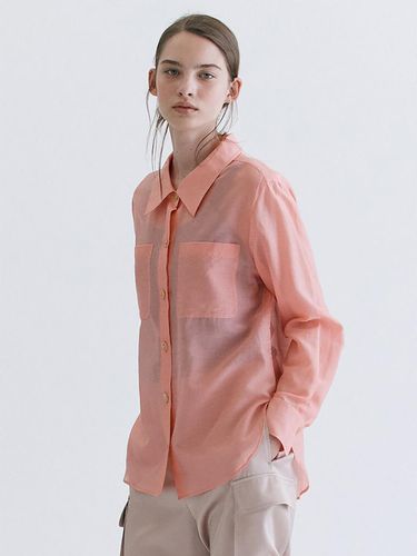 Sheer Cotton Silk Blouse - Pink - kotelo - Modalova