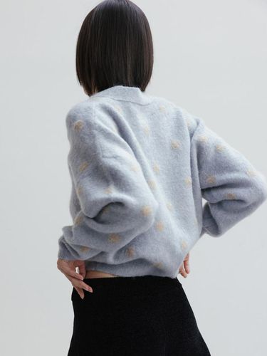 Wool Blended Dot Cardigan - kotelo - Modalova