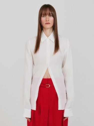 ZEMMA Belted Shirt - White - EENK - Modalova