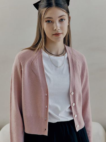 Blended Cardigan - Pink - kotelo - Modalova