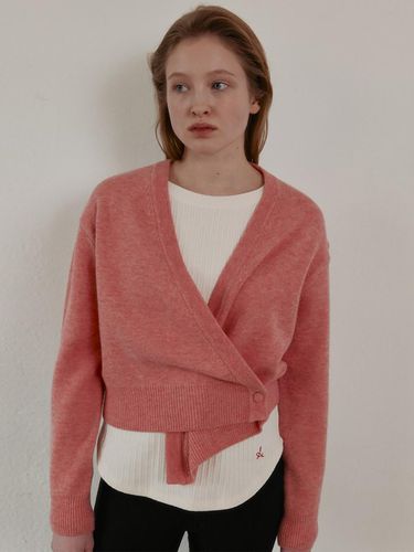 Wool Wrap Cardigan - Red Pink - kotelo - Modalova