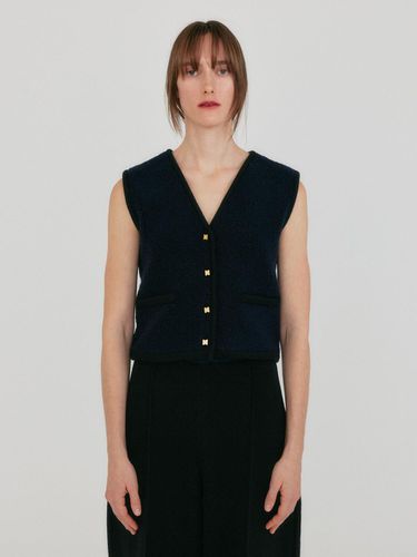 ZITA V-neck Knit Vest - Navy - EENK - Modalova