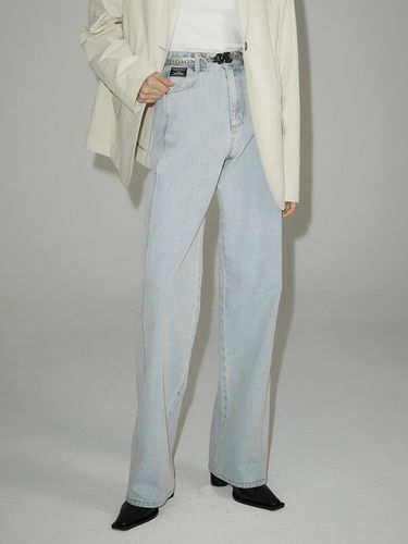 Signature Semi Wide Denim Pants_LIGHT BLUE - emkm - Modalova