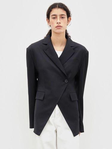 Drop Shoulder Pocket Stitch Jacket_BLACK - emkm - Modalova