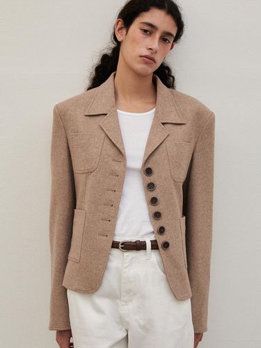 Vintage Wool Jacket_BEIGE - emkm - Modalova