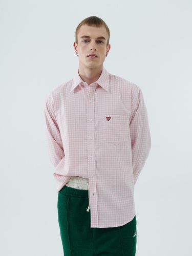 Nomantic Preppy Checkered Double Face Shirt Pink - beyondcloset - Modalova