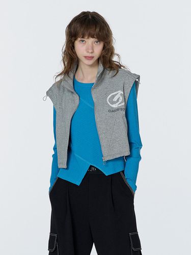 High NECK JERSEY Zip-Up Vest - Jucy Judy - Modalova