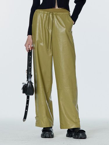 Leather Wide Pants - Jucy Judy - Modalova