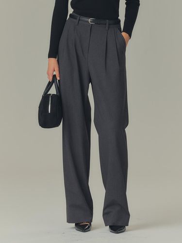 Two-tuck wide slacks_2 colors - MIND BRIDGE women - Modalova