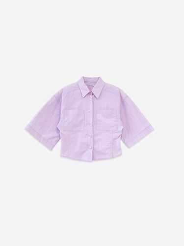 NYLON HALF SLEEVED SHIRT - PURPLE - LA KOSMO - Modalova