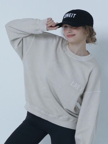 PIGMENT LOOSE FIT SWEAT SHIRTS L/BEIGE - MORELIKEIT - Modalova