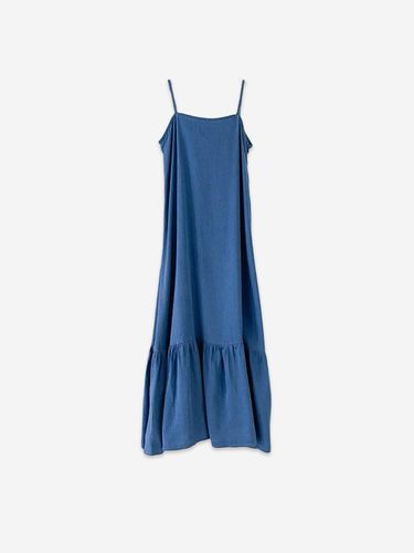 TENCEL DENIM SLIP DRESS - DEEP BLUE - LA KOSMO - Modalova