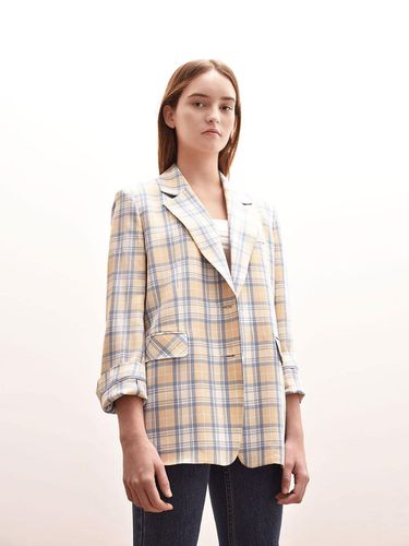 AIDEN SINGLE JACKET (Blue Plaid) - AVA MOLLI - Modalova