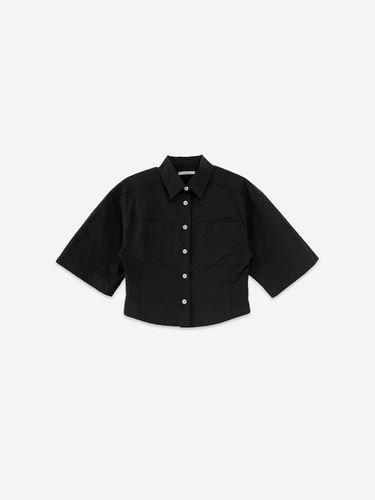 NYLON HALF SLEEVED SHIRT - BLACK - LA KOSMO - Modalova