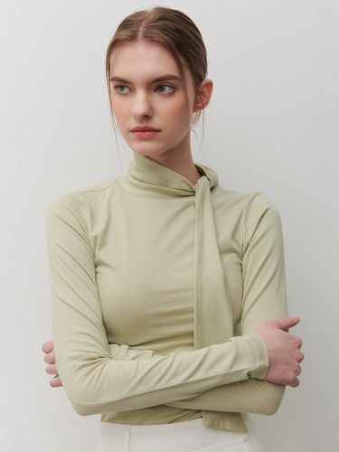 TIE NECK BLOUSE GREEN - camino - Modalova