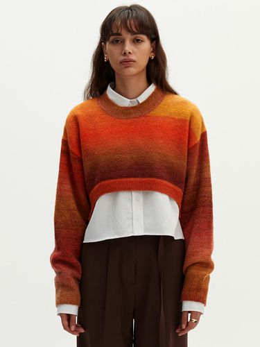 Crop gradient knitwear MDKT065ORANGE - MONGDOL - Modalova