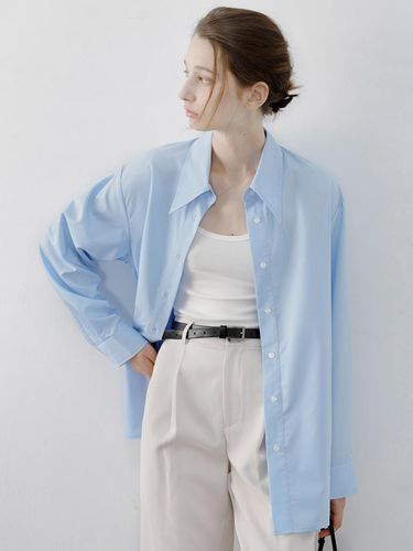 TG_Basic pointed collar shirt_BLUE - tageechita - Modalova