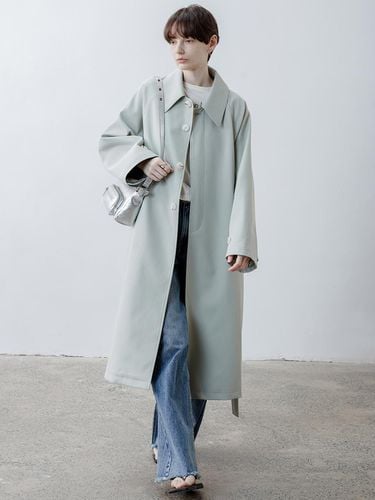 TG_Classic belted windbreaker coat_GREEN - tageechita - Modalova