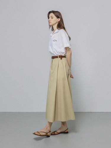 Basic Cotton Flared Skirt - KELLY DONAHUE - Modalova