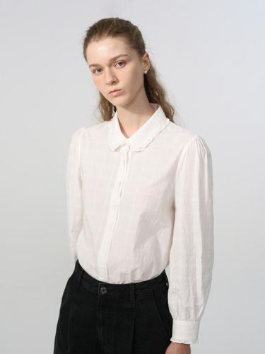 Frill collar blouse - white - DEPOUND - Modalova