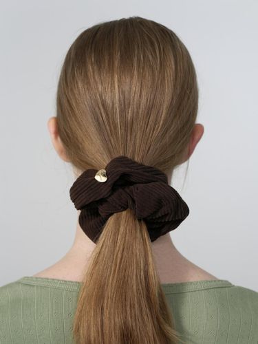 Corduroy scrunchie - dark brown - DEPOUND - Modalova